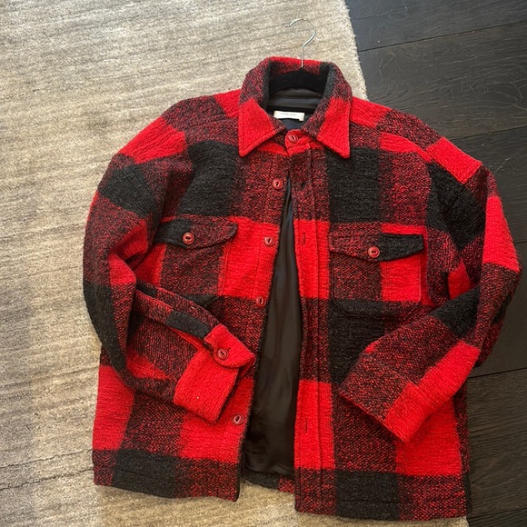 Anine bing red check cropped jacket - Picture 1 of 1